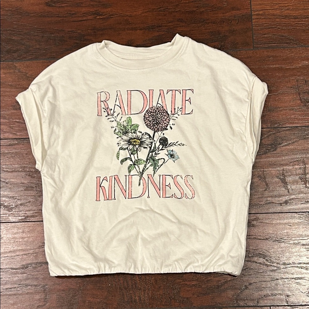 Radiate Kindness Cream Kids Tee